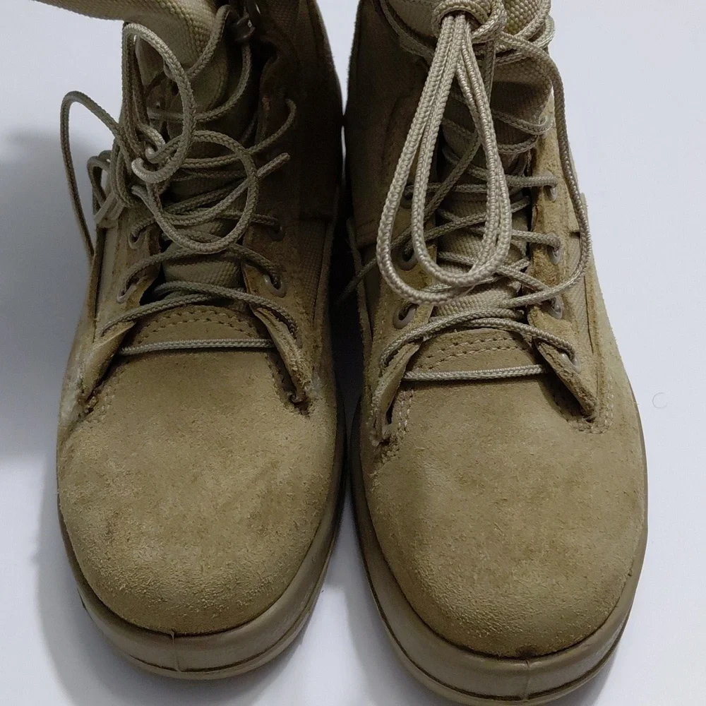 BELLEVILLE  Men's Leather Military  Tactical Steel Toe Boots Coyote Brown Size 5